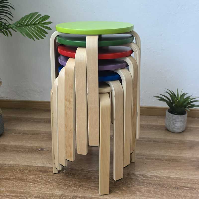 德国进口北欧风桦木凳圆凳家用餐