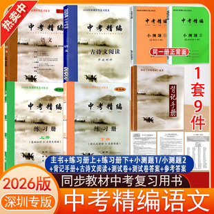 2026版中考精编语文第11版深圳专版中考总复习用书初三语文中考全攻略初中语文背记手册小题测试仿真中考模拟卷9787545436471