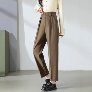 新款 女2026夏季 大码 垂感小个子哈伦裤 直筒西装 职业通勤烟管西裤 裤