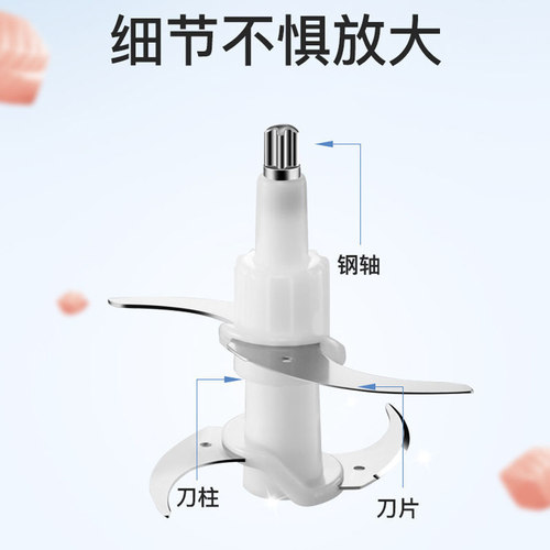 适用万佳绞肉机WG308切碎刀片刀头刀柱配件新款不锈钢刀组