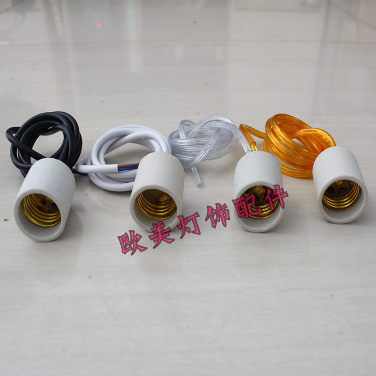 定制 E27E14螺口 陶瓷灯头耐高温灯座吸顶灯壁灯吊灯改装灯具灯饰