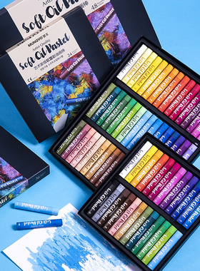 韩国进口盟友MOPA-儿童软性重彩油画棒中粗专业绘画油画棒MOPV24色36色48色72色绘画艺术达人专业级油画棒