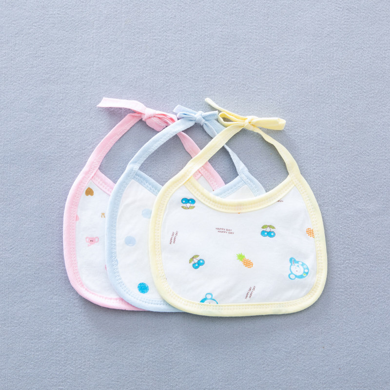 5条装 婴儿口水巾防水纯棉小围嘴宝宝围兜新生儿防吐奶系带绑带,婴童用品,小围嘴,淘宝优惠券,粉丝福利购,淘宝优惠卷