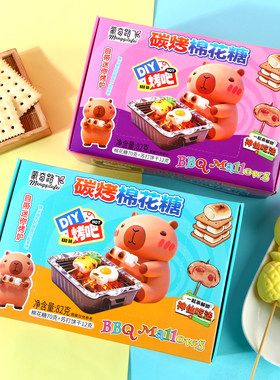 网红自嗨炉炭烧烤棉花糖DIY礼物套装儿童户外趣味零食饼干棉花糖