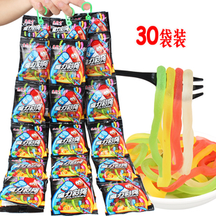 魔力彩绳混合口味果胶软糖QQ橡皮糖果 休闲零食店发批 儿童小袋装