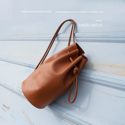 Небольшой дизайнерский мягкий рюкзак для отдыха, сумка через плечо, картхолдер, Южная Корея, на шнурках