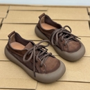 森系舒适中老年女鞋 手工真皮复古妈妈鞋 圆头休闲女单鞋 平底鞋 新款