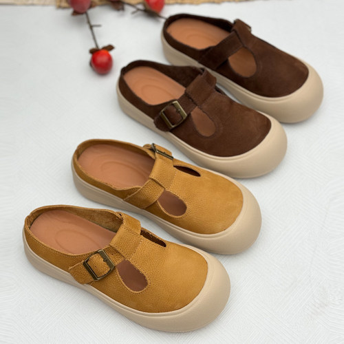 手工真皮复古勃肯鞋2025新款