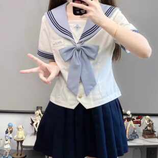 凌兰私立秋柚语工作室水手服原创正版日系学院风校供制服百褶裙短