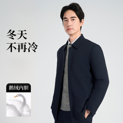 冬季男士加厚鹅绒可拆夹克
