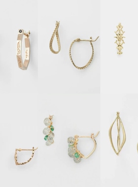 日系agete同款 蕾丝耳环合集珍珠925银耳扣耳钉耳线女生日礼物