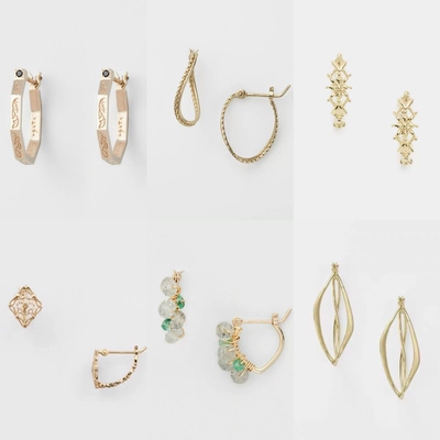 日系agete同款 蕾丝耳环合集珍珠925银耳扣耳钉耳线女生日礼物