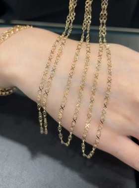 日系cocoshnik同款 无限爱8字链925纯银镀14k金项链锁骨链女礼物