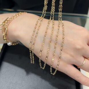 日系cocoshnik同款 无限爱8字链925纯银镀14k金项链锁骨链女礼物