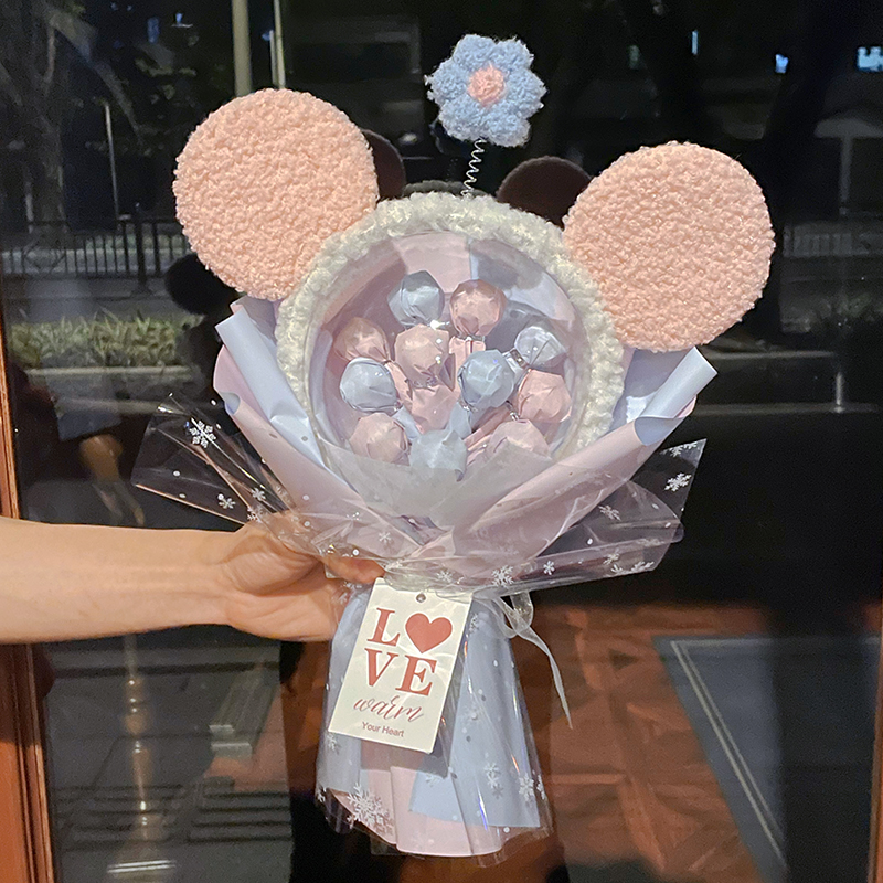 网红花束生日礼物女高级感可爱送女生闺蜜儿童棒棒糖糖果花束实用