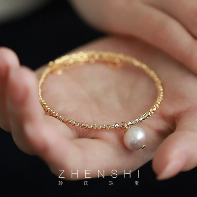天然淡水珍珠手链正圆时尚百搭