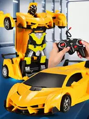 Transformation Remote Control Car King Kong Robot Rechargeable Internet Celebrity Children's Toy Car Boy Birthday Gift Racing Car