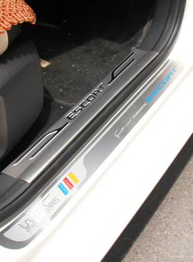 适用于2015-19款福特福睿斯不锈钢装饰迎宾踏板 ESCORT内置门槛条