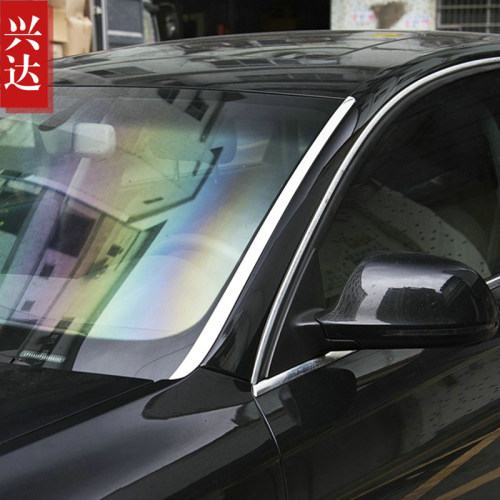适用于2005-11款一汽奥迪A6L专用不锈钢前挡风玻璃镀铬装饰亮条