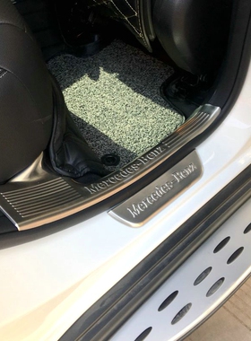 适用于2016-20款梅赛德斯奔驰GLC不锈钢迎宾踏板 GLCL内置门槛条