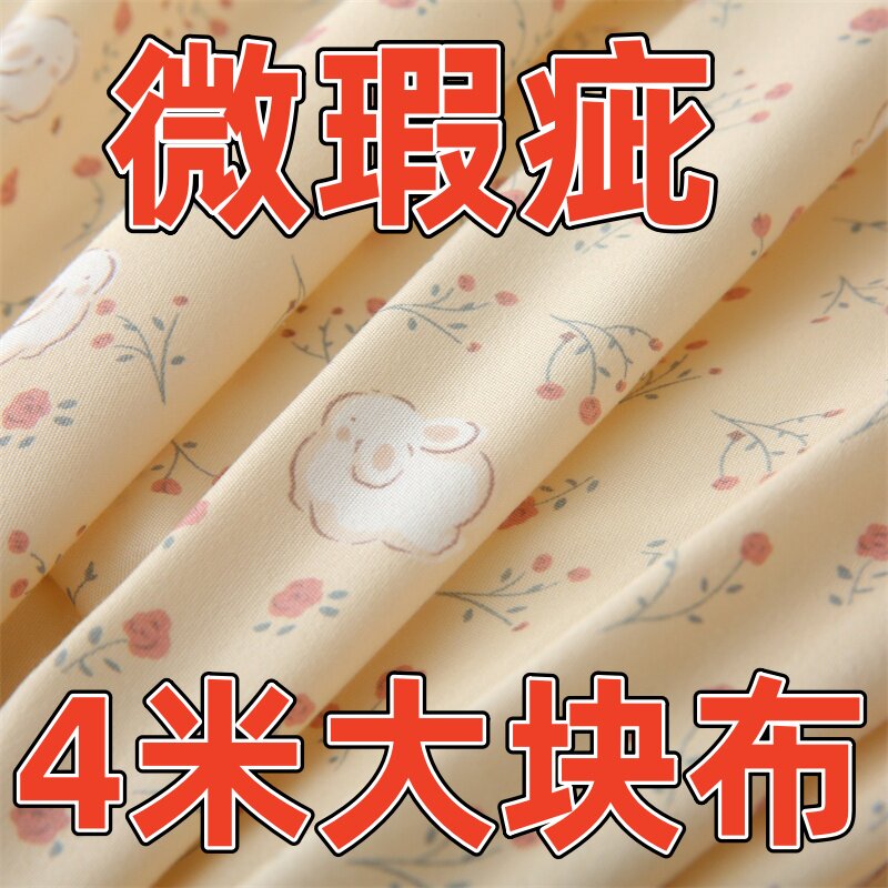 特价4米大块布料可DIY床单被套窗帘隔断防尘布沙发罩家用宿舍民宿