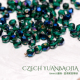 6mm火磨珠50颗 蓝鸢尾翡翠绿捷克进口水晶火光枣珠diy串珠HM657