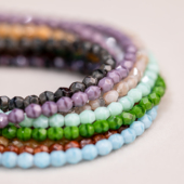 4mm火磨珠100颗 丝绸混色合集 进口捷克机造珠串珠法绣发簪材料