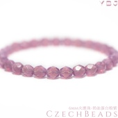 6mm火磨珠50颗 奶油蛋白粉紫克进口水晶diy串珠菠萝珠媛宝家HM613