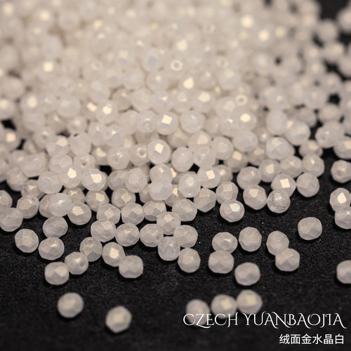 diy绒面捷克发簪水晶珠