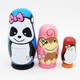三层熊猫俄罗斯套娃儿童木制玩具工艺礼品礼物家居摆饰 新品