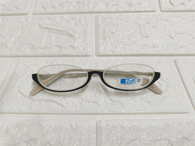 zoff小镜面倒半框眼镜板材时尚文艺范佐芙眼镜金属潮流百搭男女