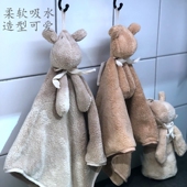 擦手巾小方巾家用卡通吸水不掉毛洗手帕可挂式 可爱网红珊瑚绒毛巾
