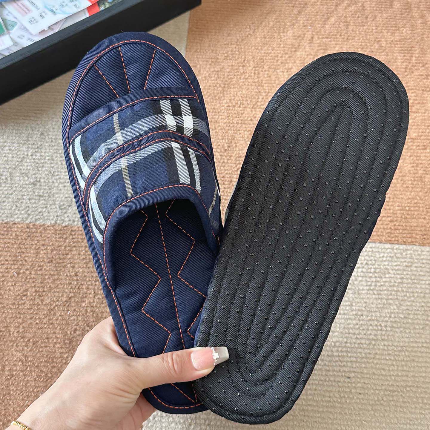 软底拖鞋新款家居静音男女情侣四季地板地砖韩版布艺布底拖鞋室内