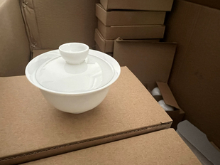 潮州工夫小茶杯纯白色羊脂玉瓷25/30/40ml小容量功夫茶具品茗杯