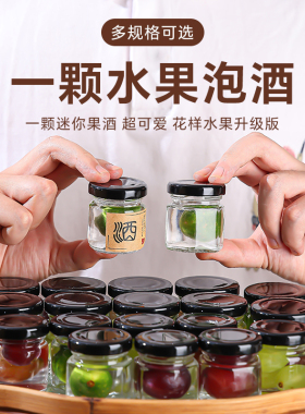 迷你玻璃瓶泡酒瓶子青梅杨梅酒空瓶密封果酱瓶蜂蜜食品级腌制罐子