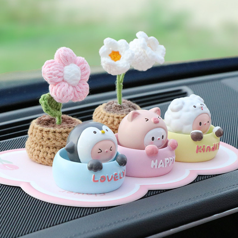 汽车摆件创意可爱卡通玩偶屏幕车载中控台装饰车内饰品爱车用品女,汽车用品/电子/清洗/改装,摆件,淘宝优惠券,粉丝福利购,淘宝优惠卷