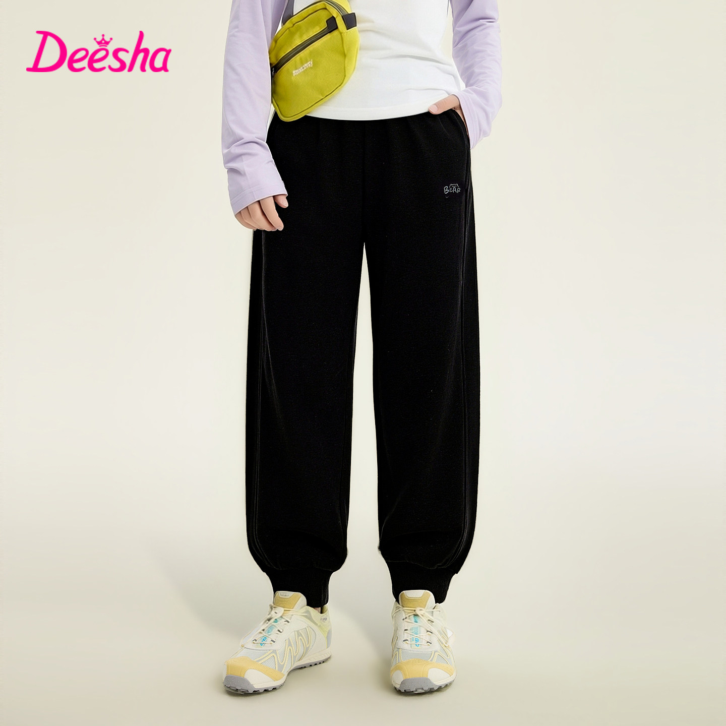 笛莎官方童装女童休闲裤春秋装卫裤大童女孩宝宝儿童裤子长裤迪莎