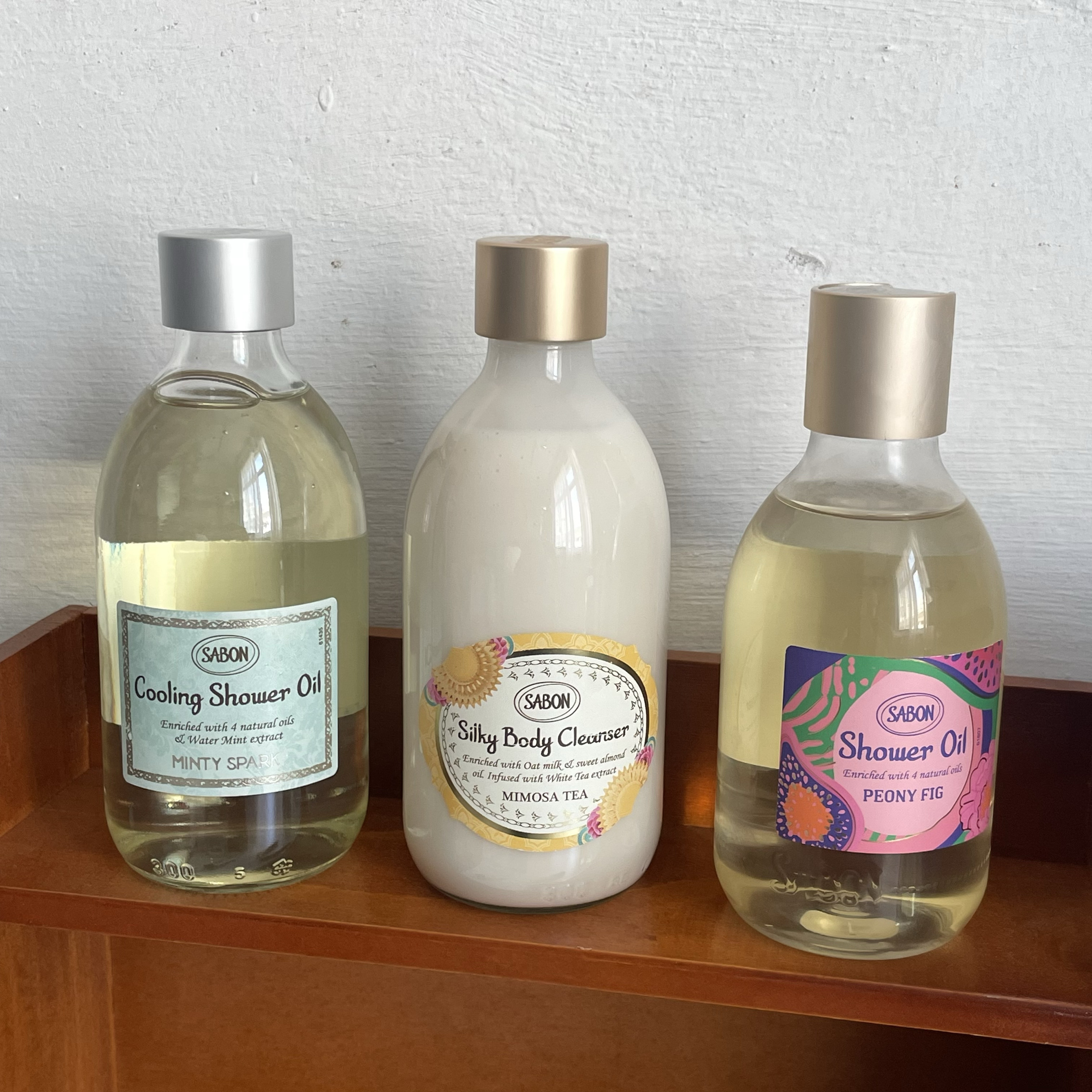 试香合集一 sabon沐浴油茉莉/玫瑰茶/绿玫瑰/白茶/广藿香/姜橙