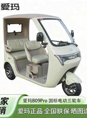 爱玛新款电动三轮车B09pro家用代步车接送孩子