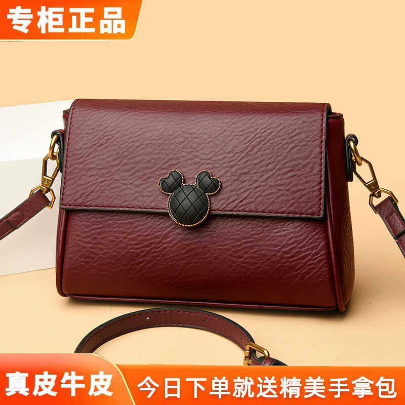 品牌真皮女包2024新款时尚百搭单肩斜挎小包包女款软皮枕头小方包