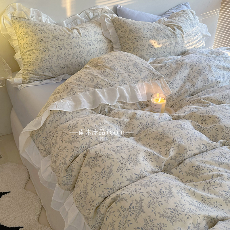 文艺清冷田园风全棉四件套