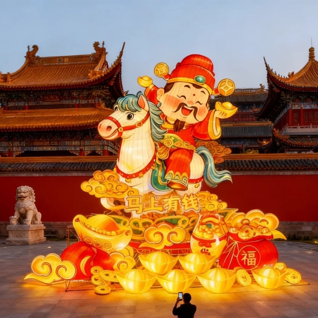 马年新款财神花灯彩灯