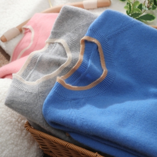 儿童圆领插肩100纯羊毛针织衫男童秋冬软糯欧货高端女童打底毛衣