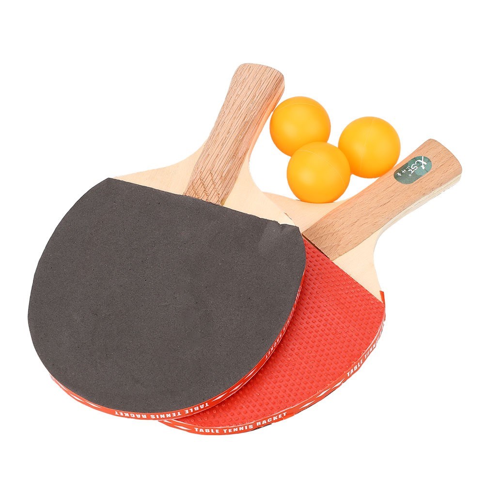 table tennis racket professional ping pong paddle bat w/3 ba