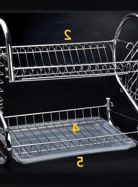 byl 2-tier dish drying rack drainer and holder organizer