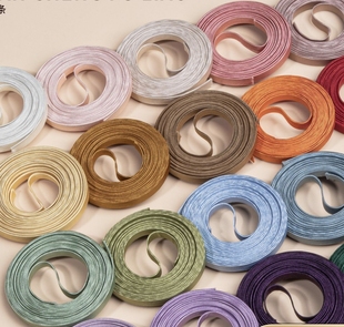 铜丝盘扣条0.3CM单色DIY手工制作立体花型盘扣硬花条装 饰纽扣辅料