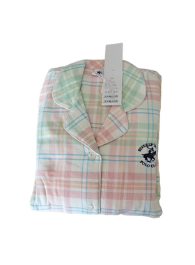 棉田专柜正品POLO翻领开襟高端居家家居服套装PLT21481