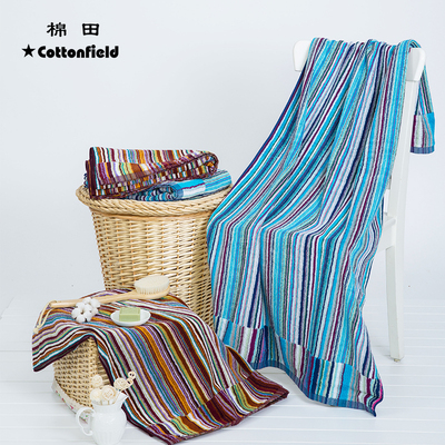 棉田Cottoncare炫彩浴巾全棉加厚柔软吸水大毛巾Y0447