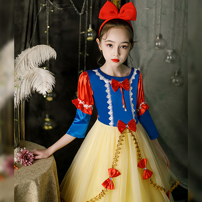 万圣节儿童服装cos裙白雪公主裙