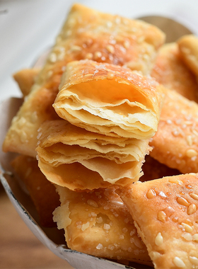 芝麻咸香味 日式千层酥  薄脆一口酥  饼干松塔零食网红休闲食品